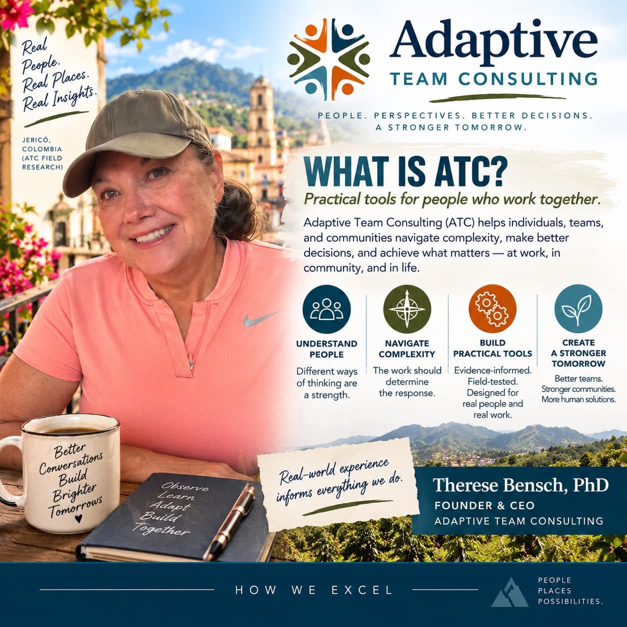 Dr. Therese Bensch, founder and CEO of Adaptive Team Consulting, with an overview of ATC's work.